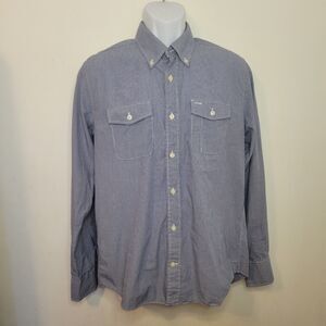 Tommy Hilfiger Men’s Medium Slim Fit Button Down Shirt 100% Cotton Long Sleeve